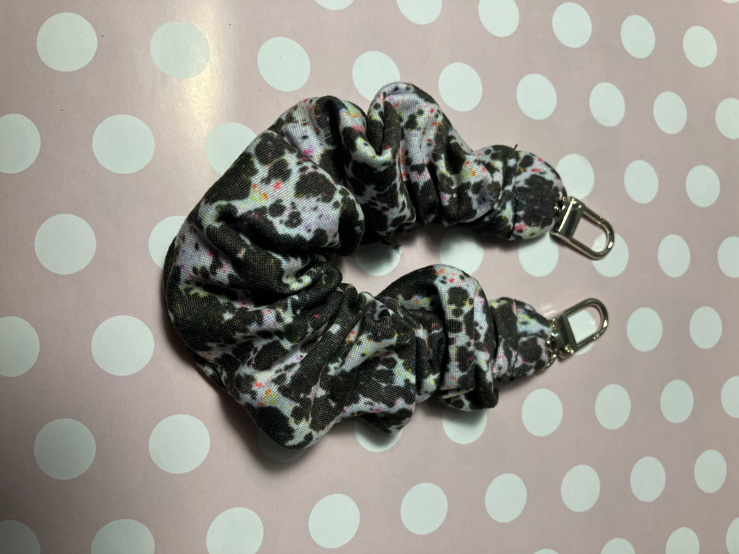 Cow paint splatter scrunchie phone holders