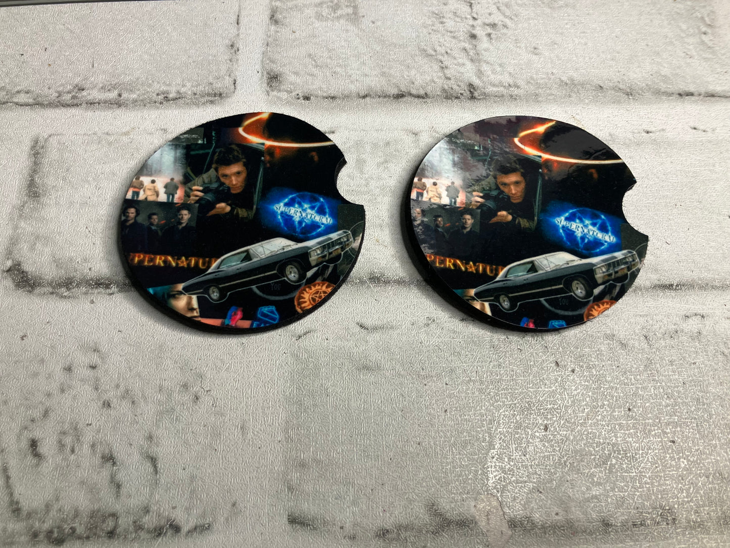 Winchester brothers car coasters