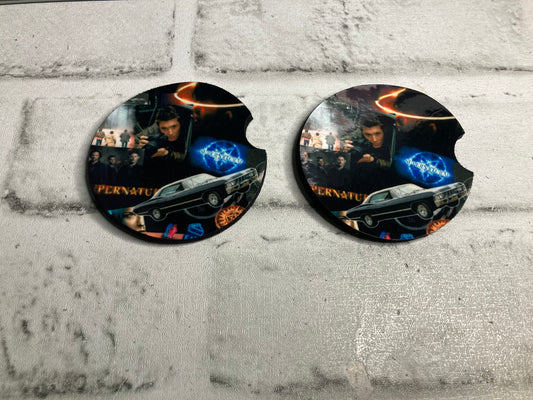 Winchester brothers car coasters
