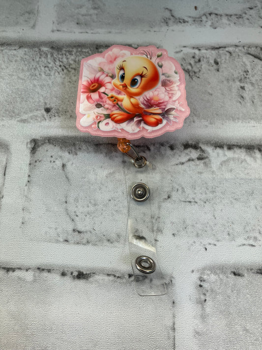 Yellow bird badge reel