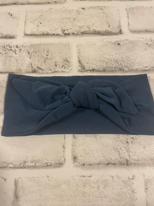 Denim blue child tie headbands