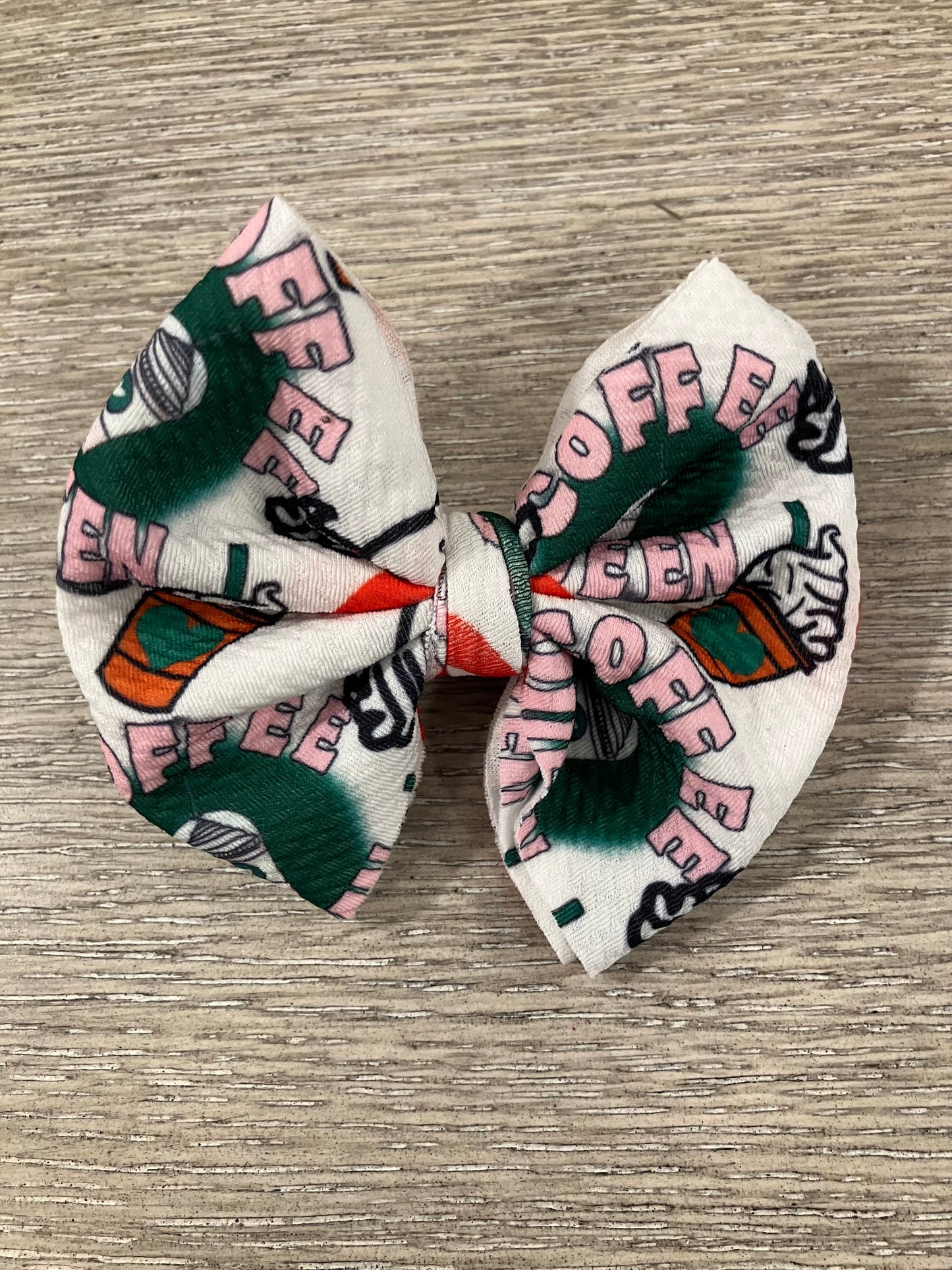 Shopping and coffee clip bows