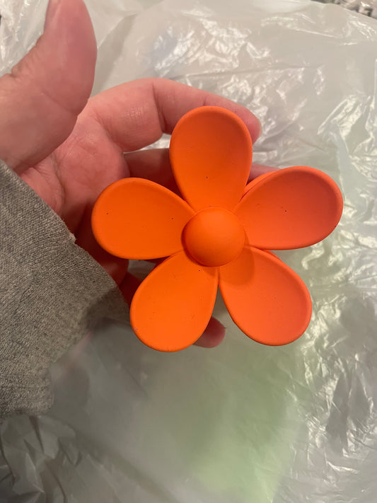 Orange flower clip