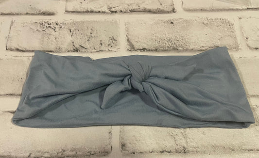 Light blue tie headbands adult