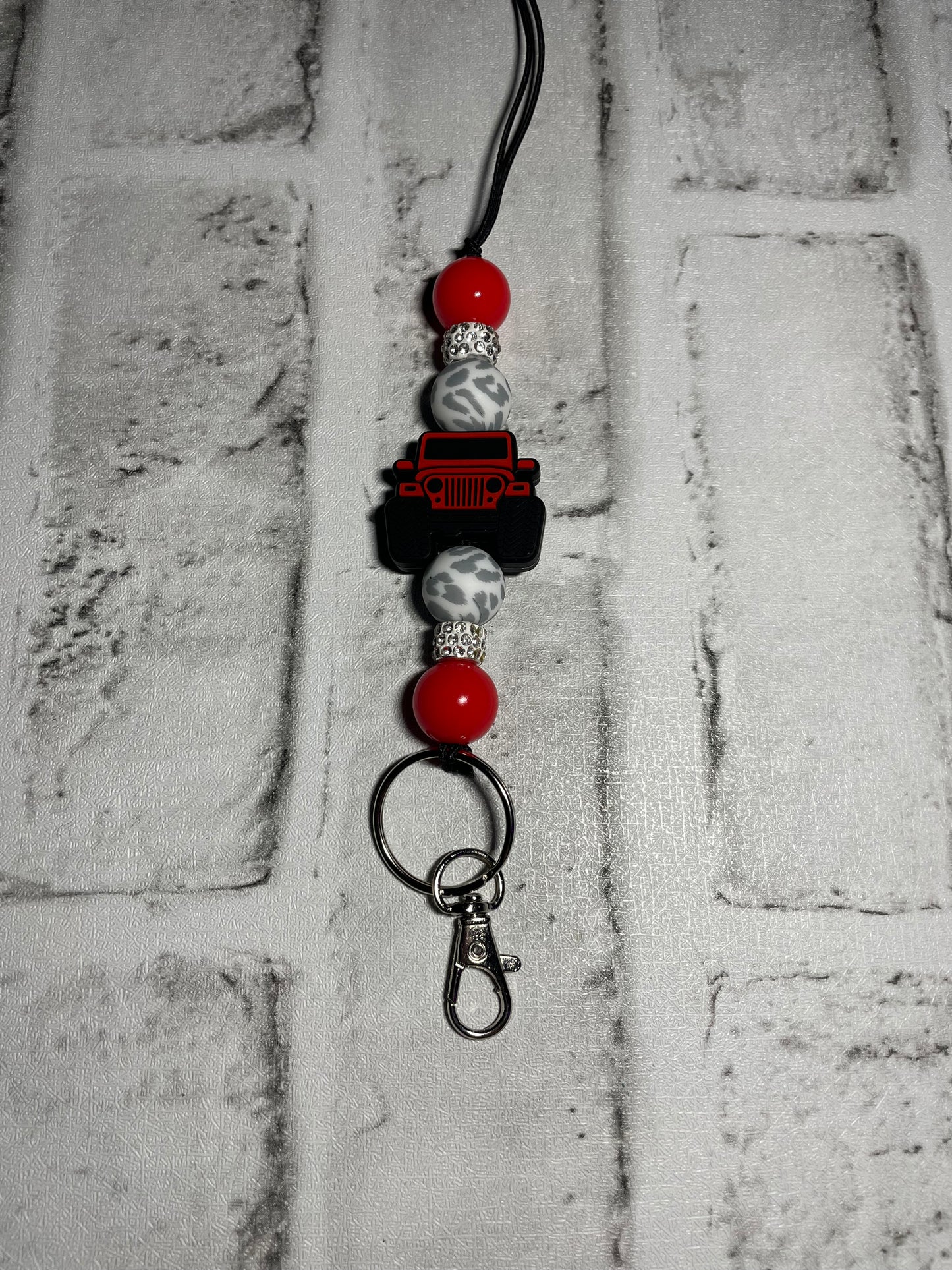 Red offroad car charm freshie holder