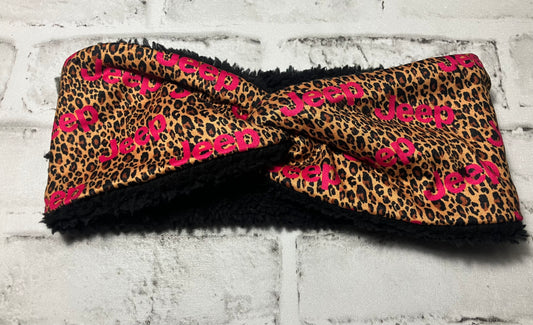 Leopard off-road child ear warmers