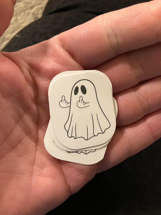 Ghost middle finger stickers