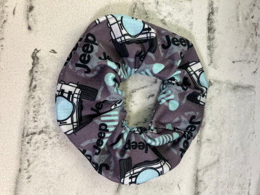 Teal gray off-road scrunchies