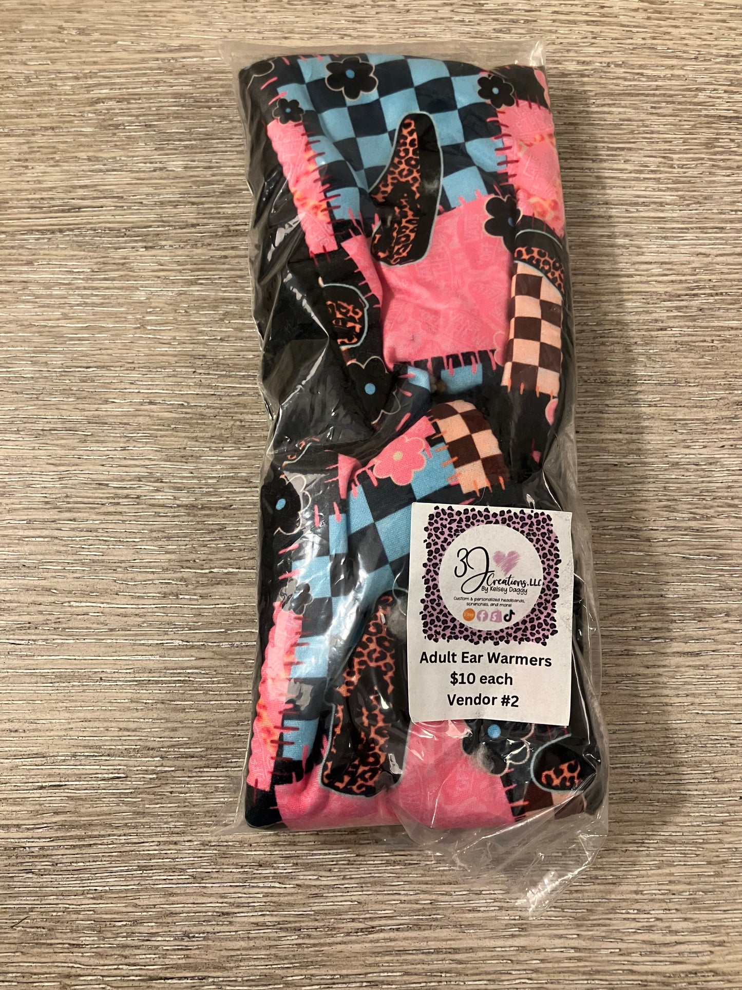 Leopard shoes patchwork adult ear warmer