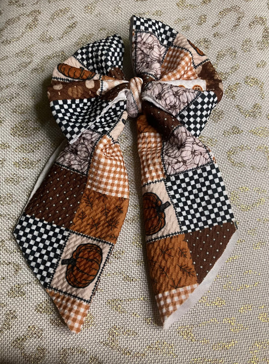 Boho pumpkin sailor bows