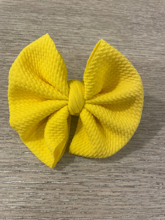 Yellow nylon bow