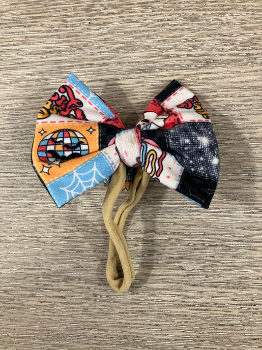 Spooky season ghost nylon bows
