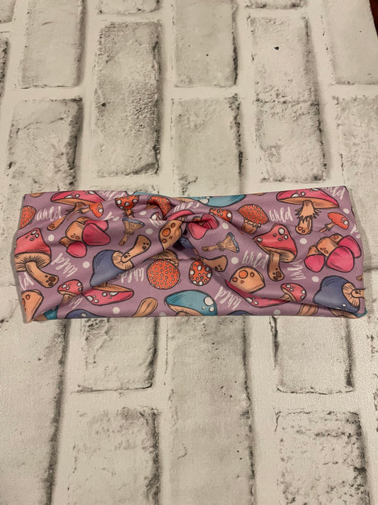 Colorful mushrooms child headbands💚