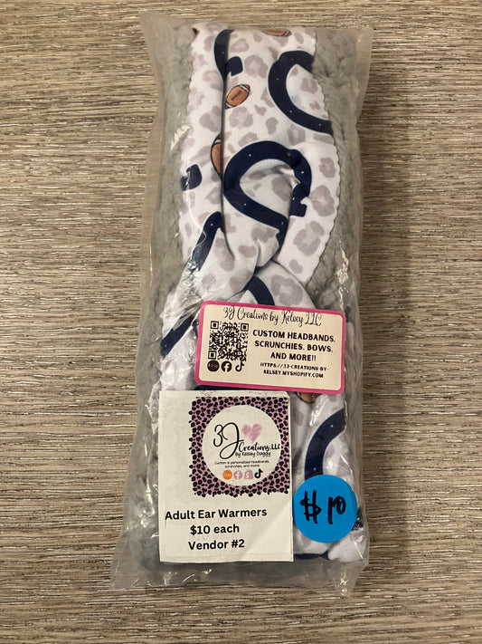 Leopard horseshoe adult ear warmers