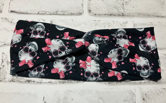 Bubblegum skull adult headbands