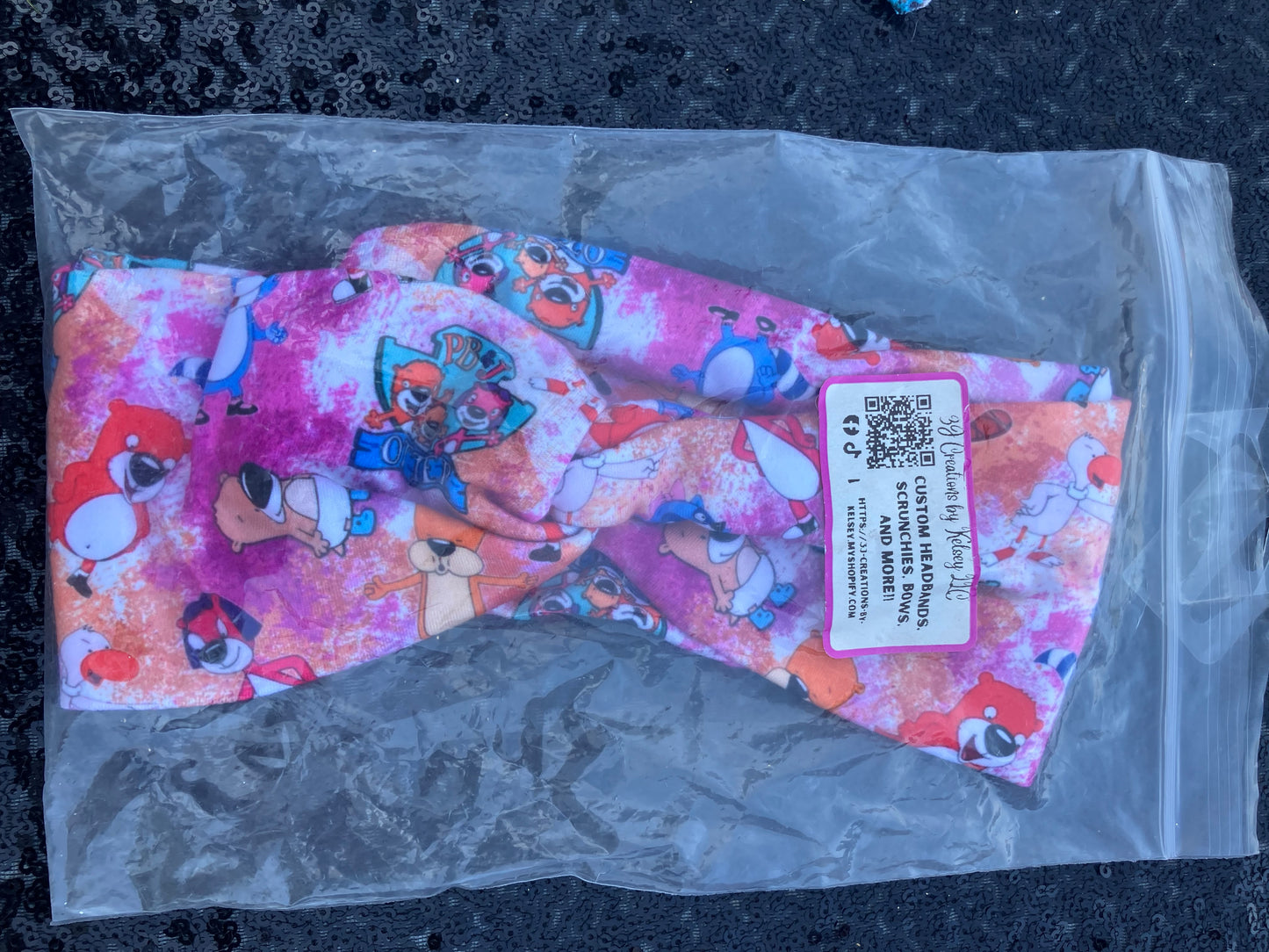 PB & J adult headband