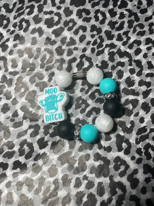 Moo b*tch tumbler charm
