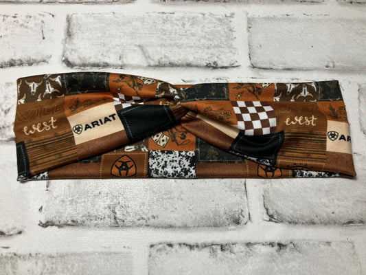 Wild Wild West blue collar child headbands