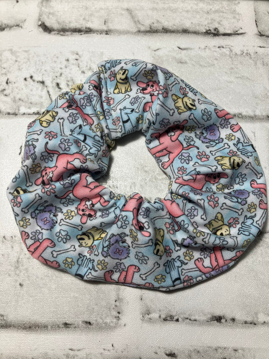 Big red dog scrunchies
