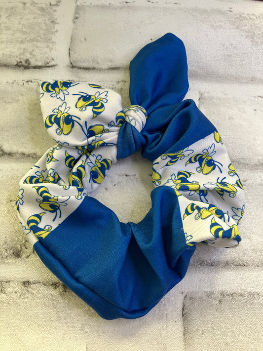 Bluejackets bow scrunchies