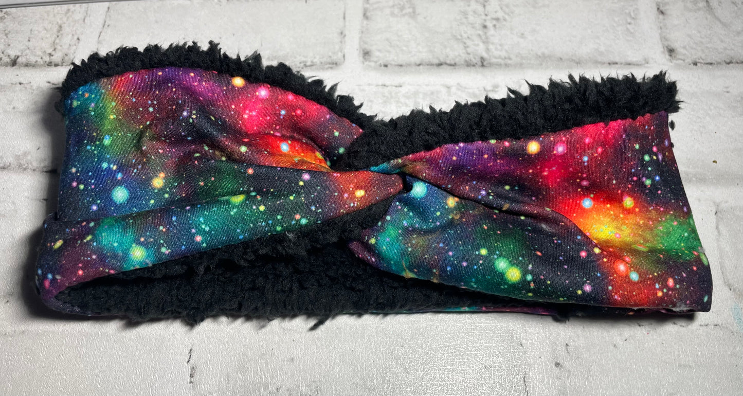 Galaxy ear warmer adult