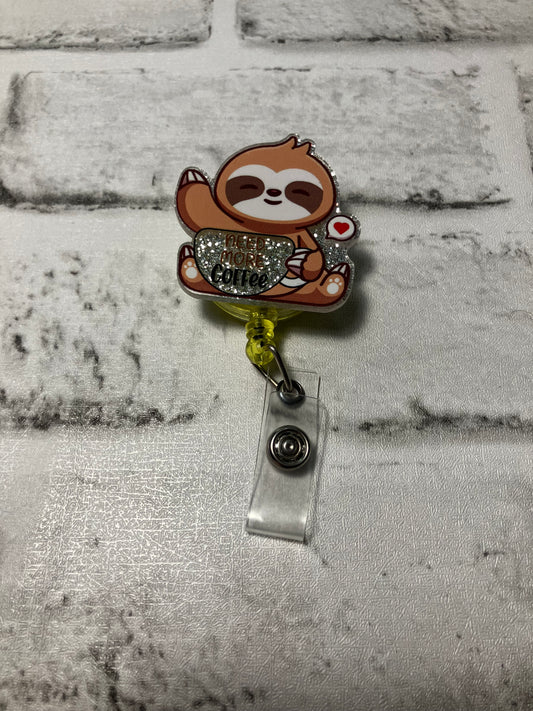 Need more coffee badge reels