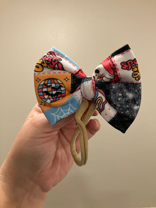 Spooky season nylon bow