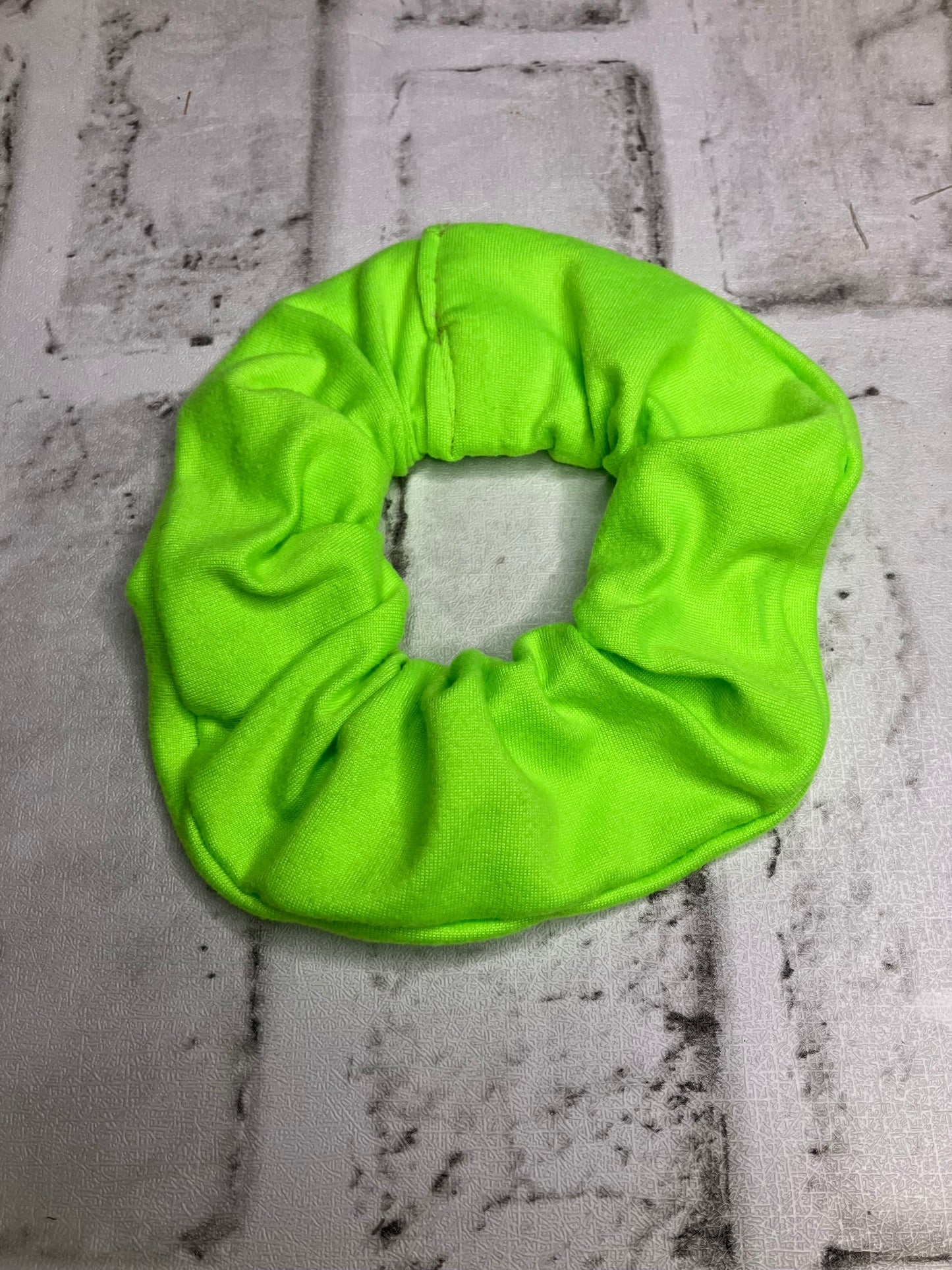 Neon lime scrunchies