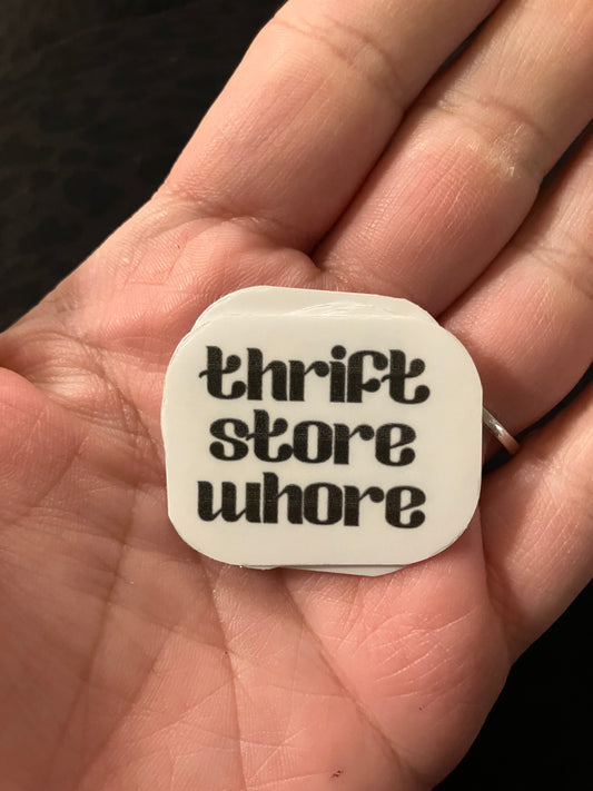Thrift store whore stickers