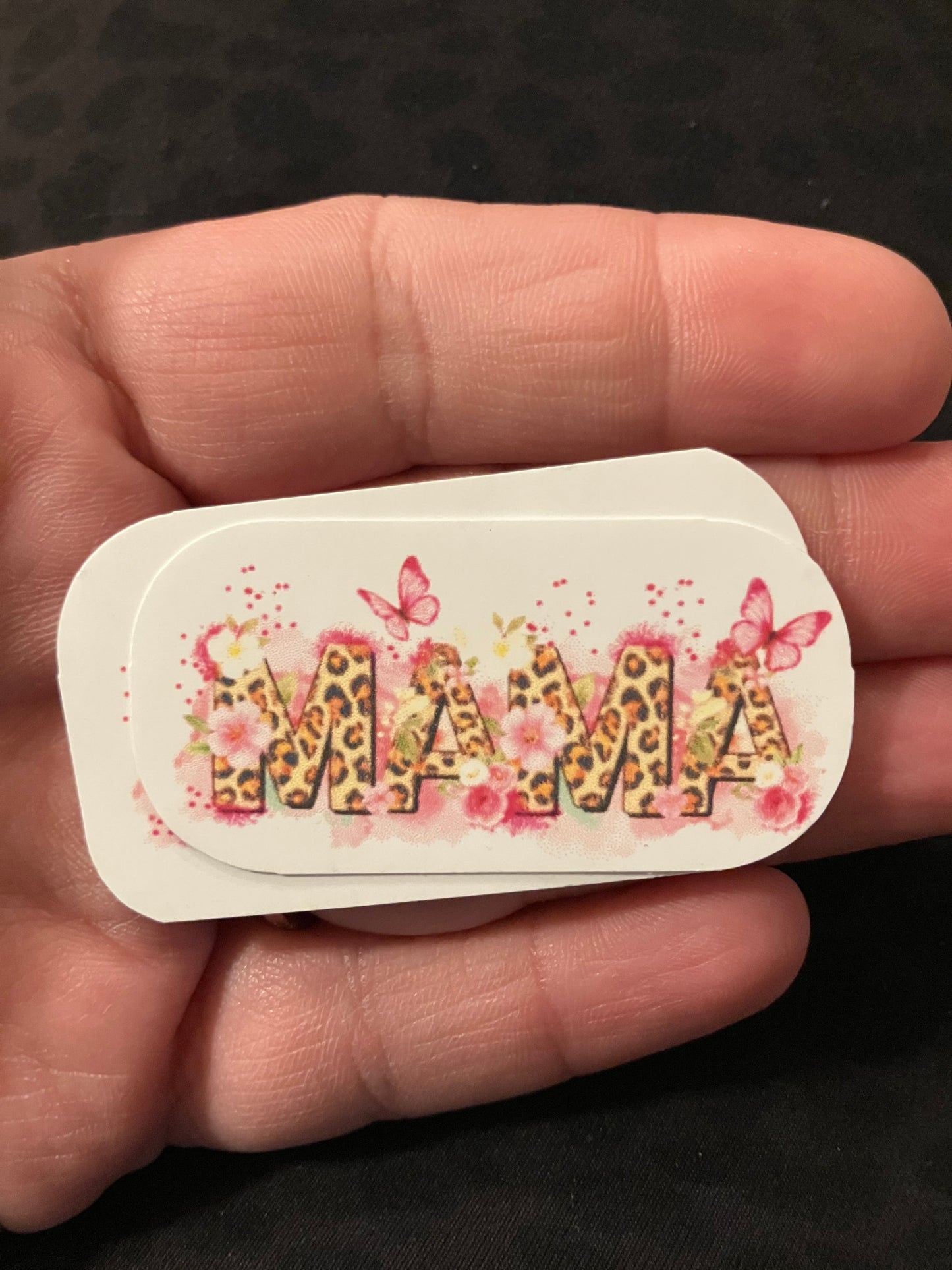Leopard mama butterfly stickers