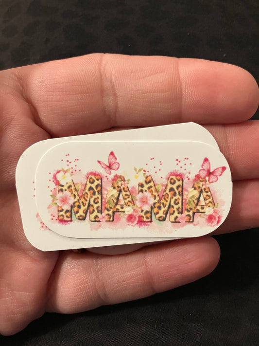 Leopard mama butterfly stickers