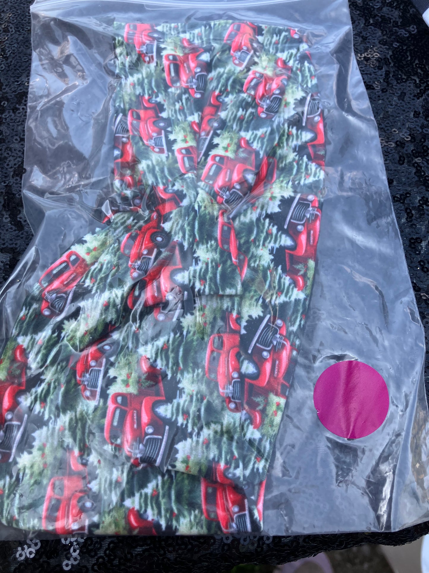 Red truck child headbands