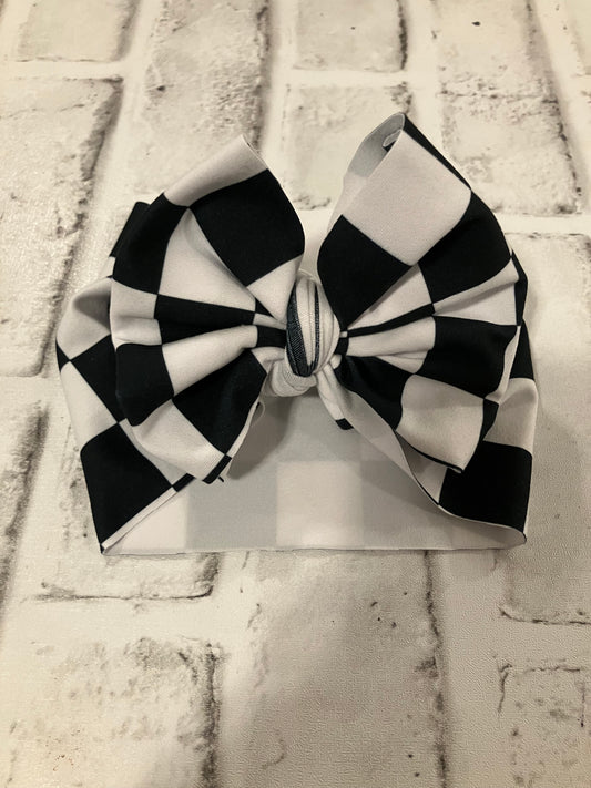 Checkered newborn wrap