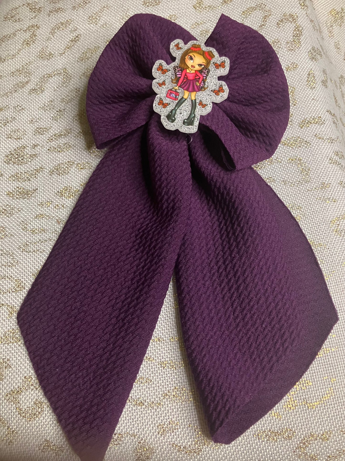Brat purple sailor bow