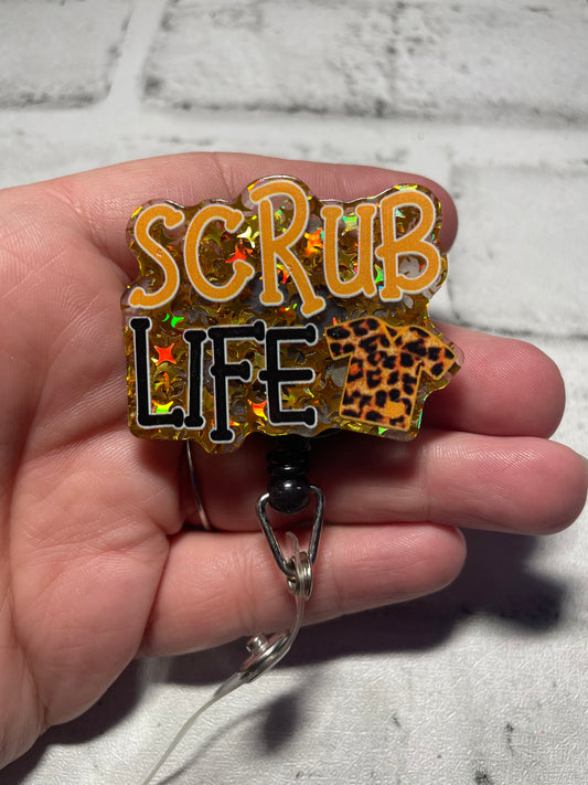 Cheetah scrub life badge reel