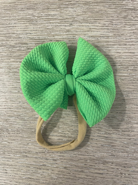 Lime green nylon bow
