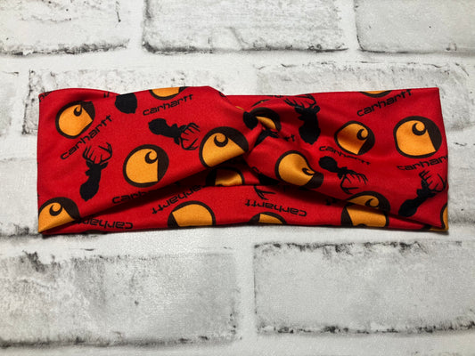 Red workwear adult headband