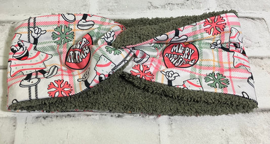 Merry christmas snack cake adult ear warmers