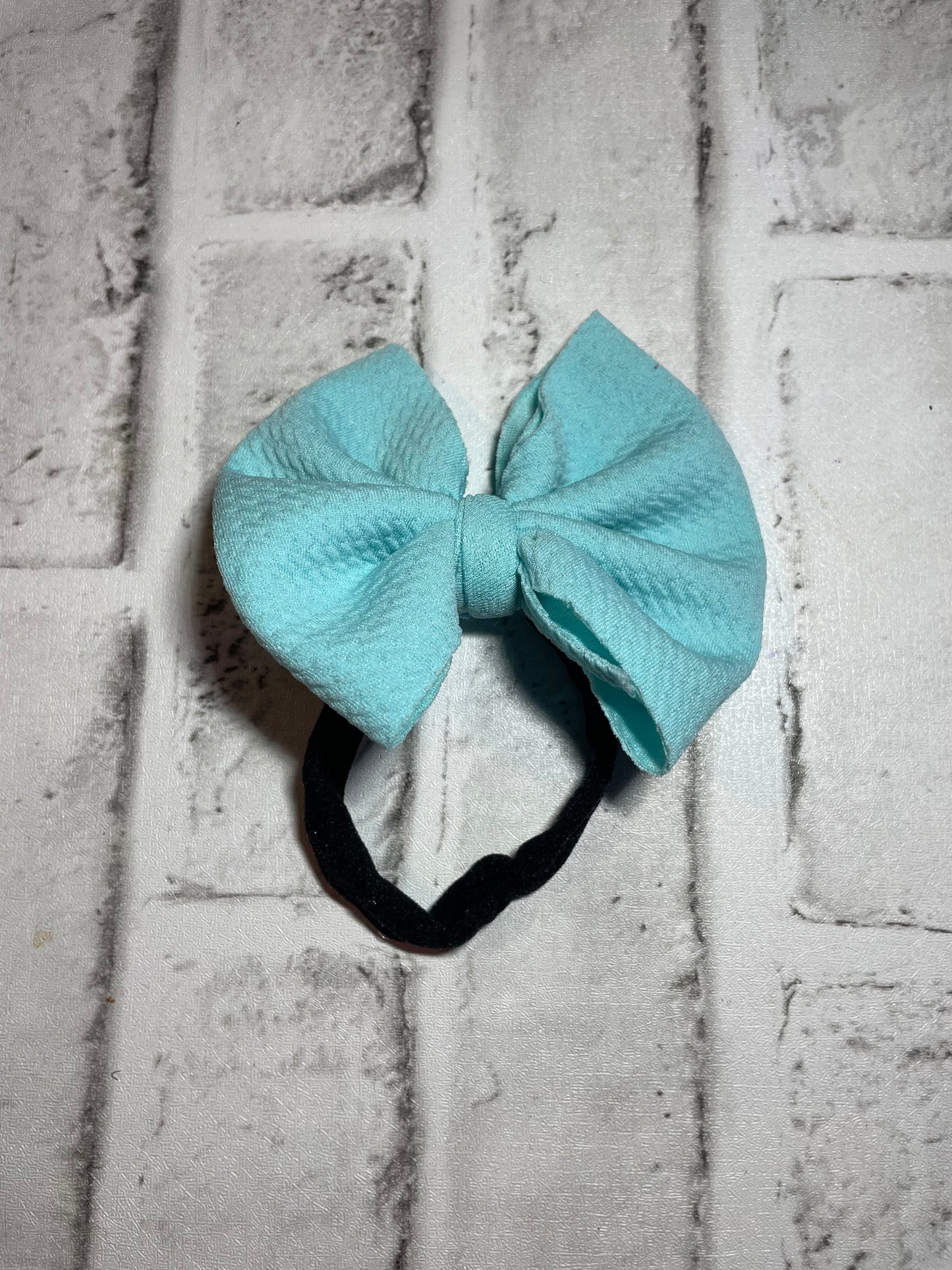 Light blue nylon bow