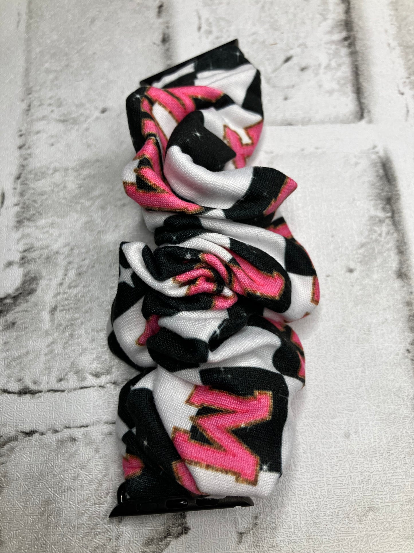 Mama checkered 42/44/45mm Scrunchie Apple Watch bands