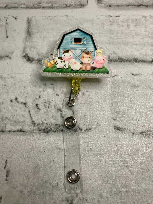 Barn animals badge reel