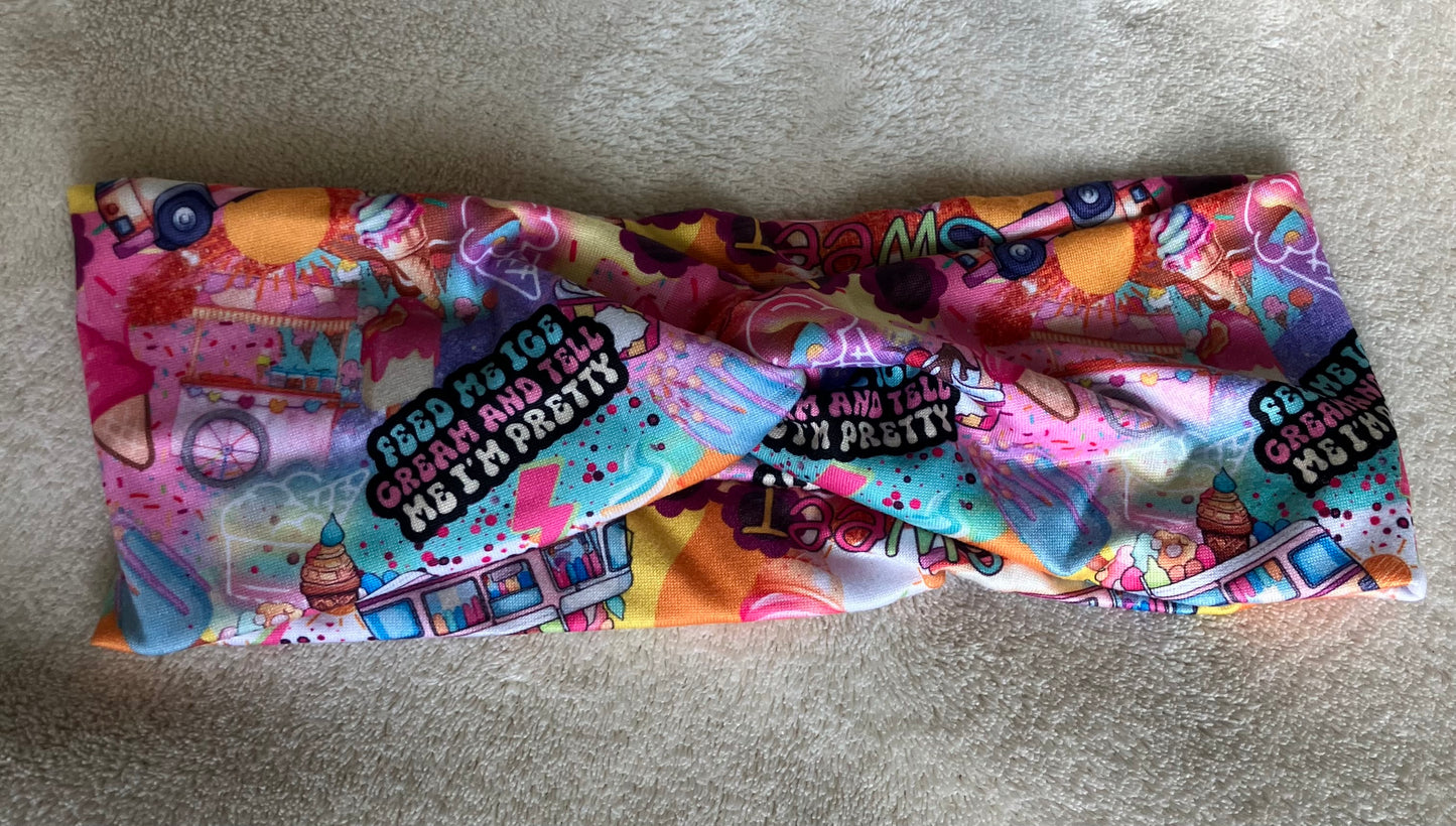 Feed me ice cream and tell me I’m pretty adult headbands