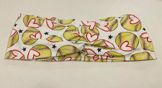Softball child headbands💚