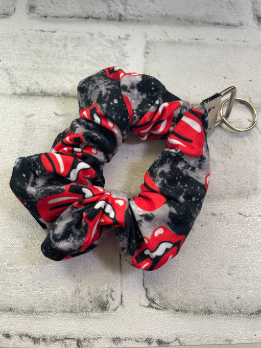 Rock and roll scrunchie keychains
