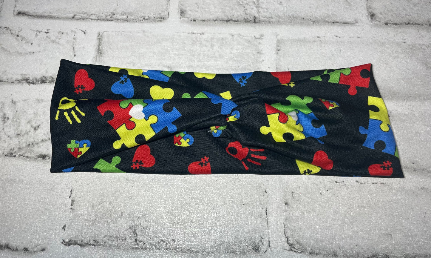 Black autism headbands child