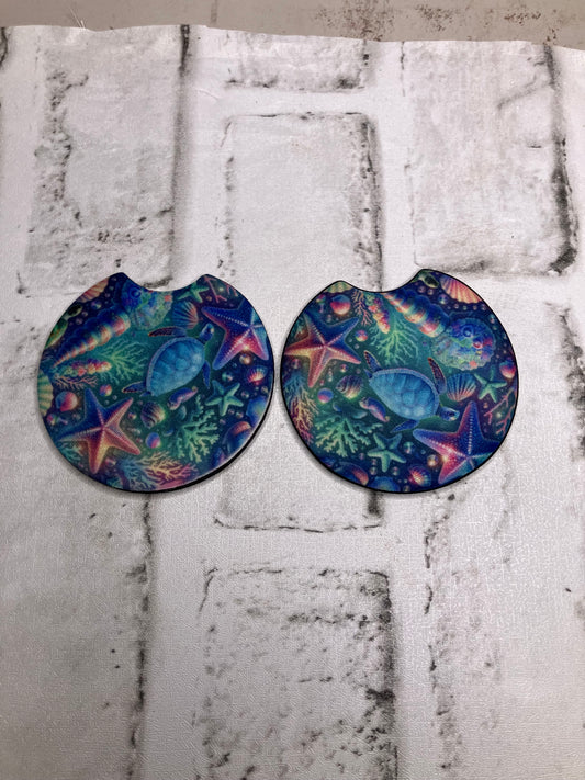 Pastel car coasters