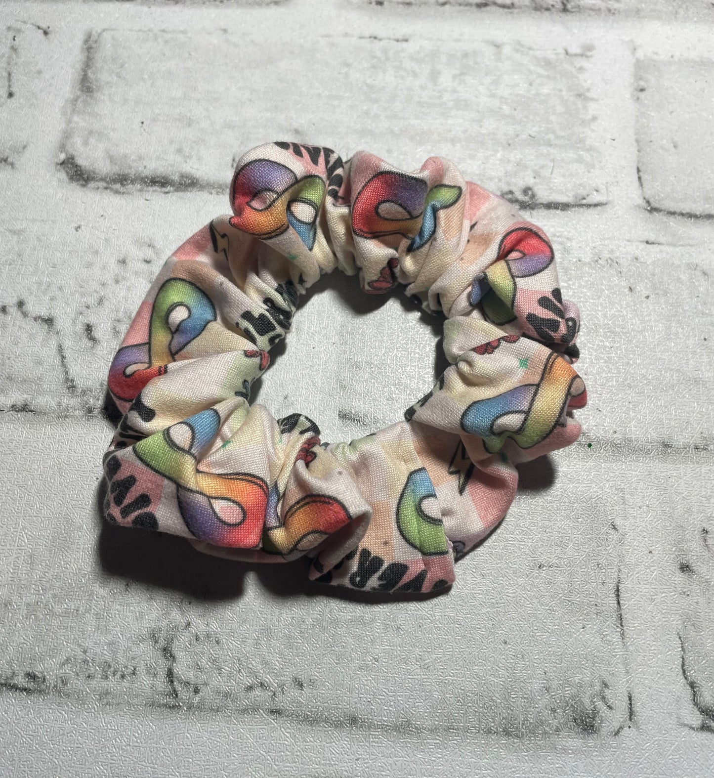 Celebrate neurodiversity scrunchies