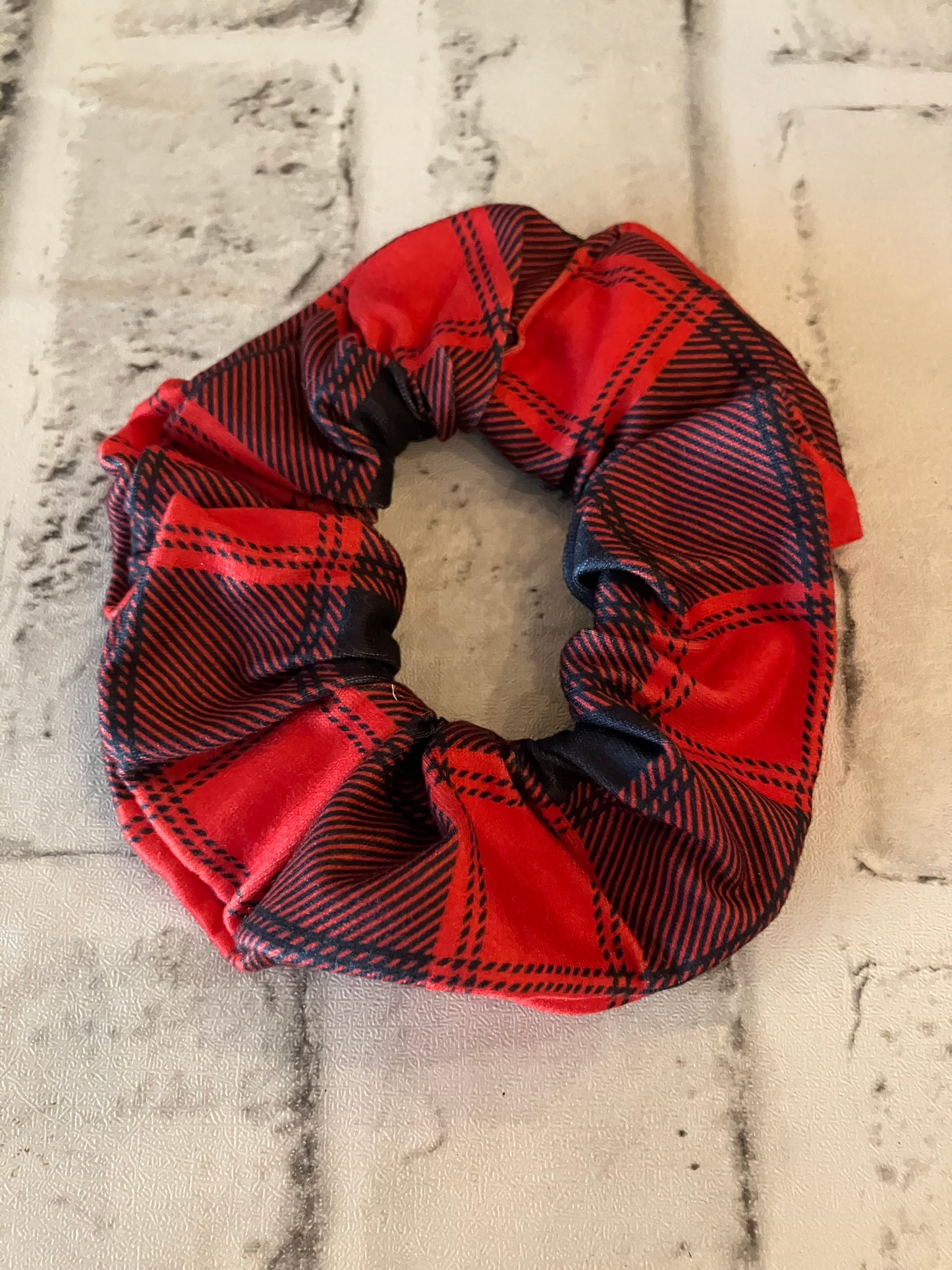 Buffalo plaid scrunchies