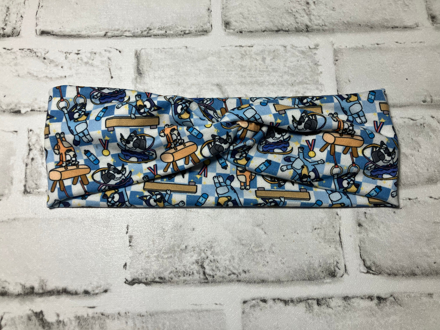 Blue dog gymnastics adult headbands