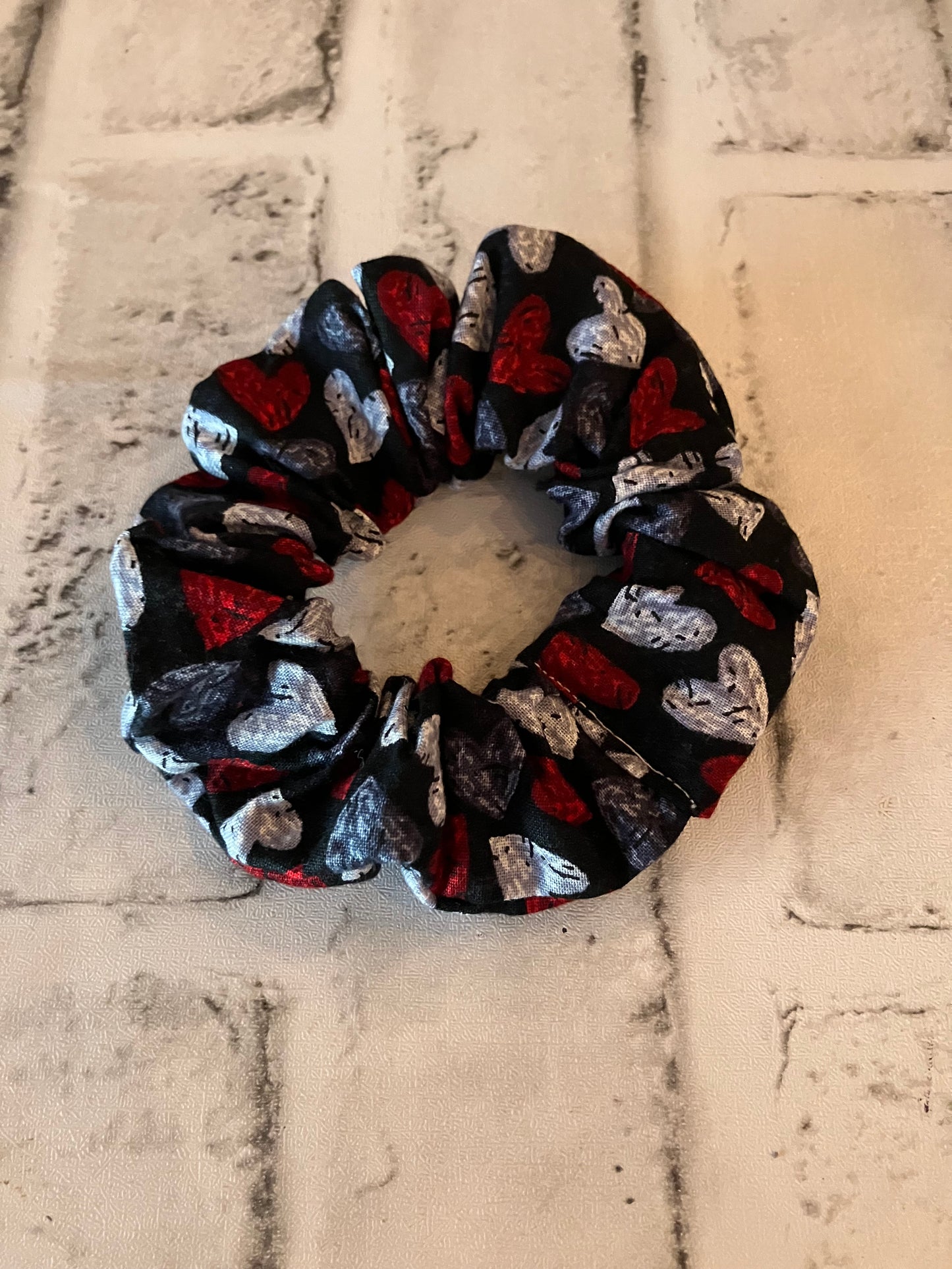Chalkboard hearts scrunchies